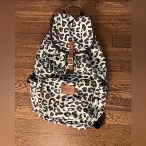 Victoria’s Secret PINK large leopard print backpack